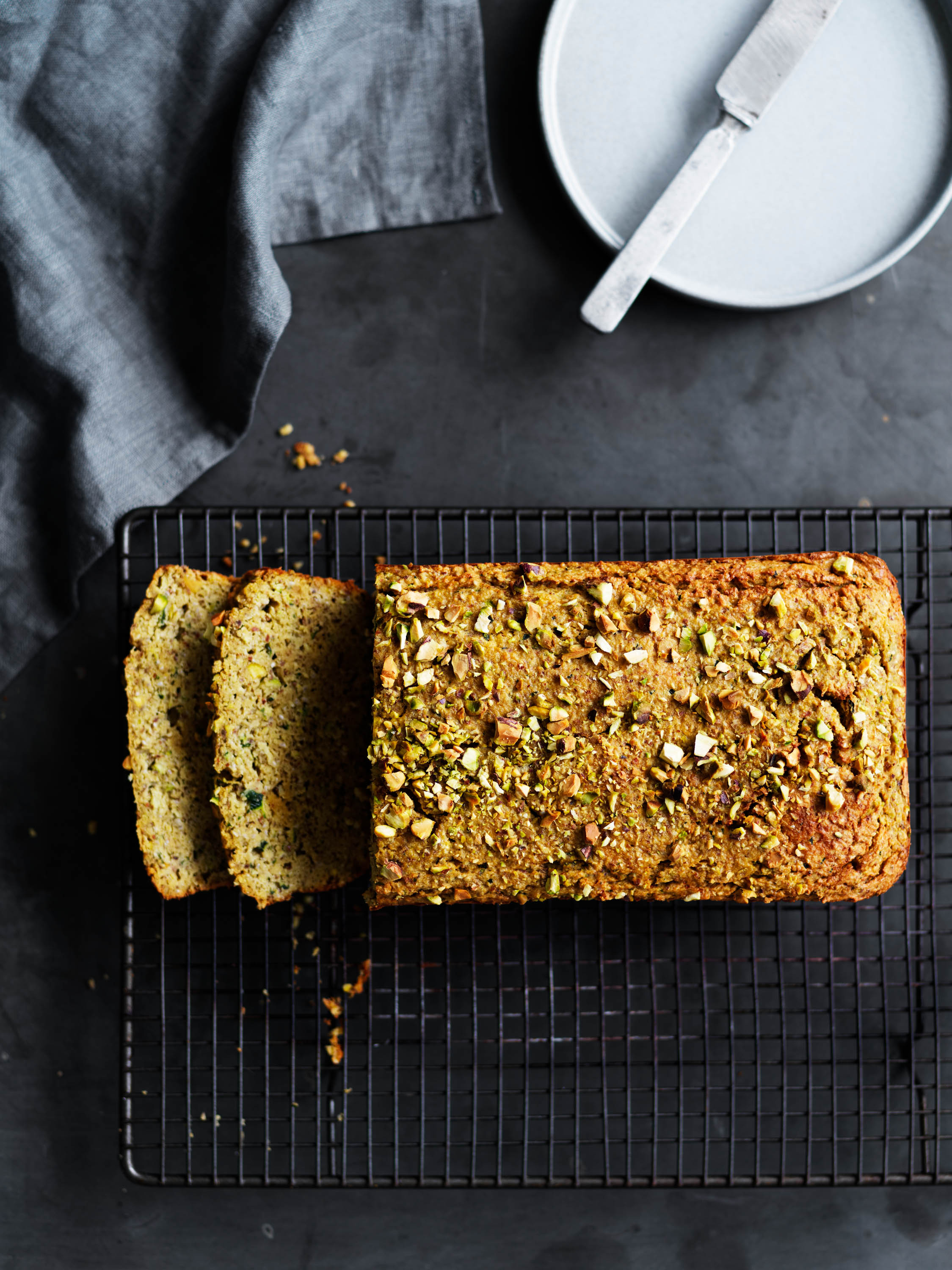 zucchini pistachio loaf